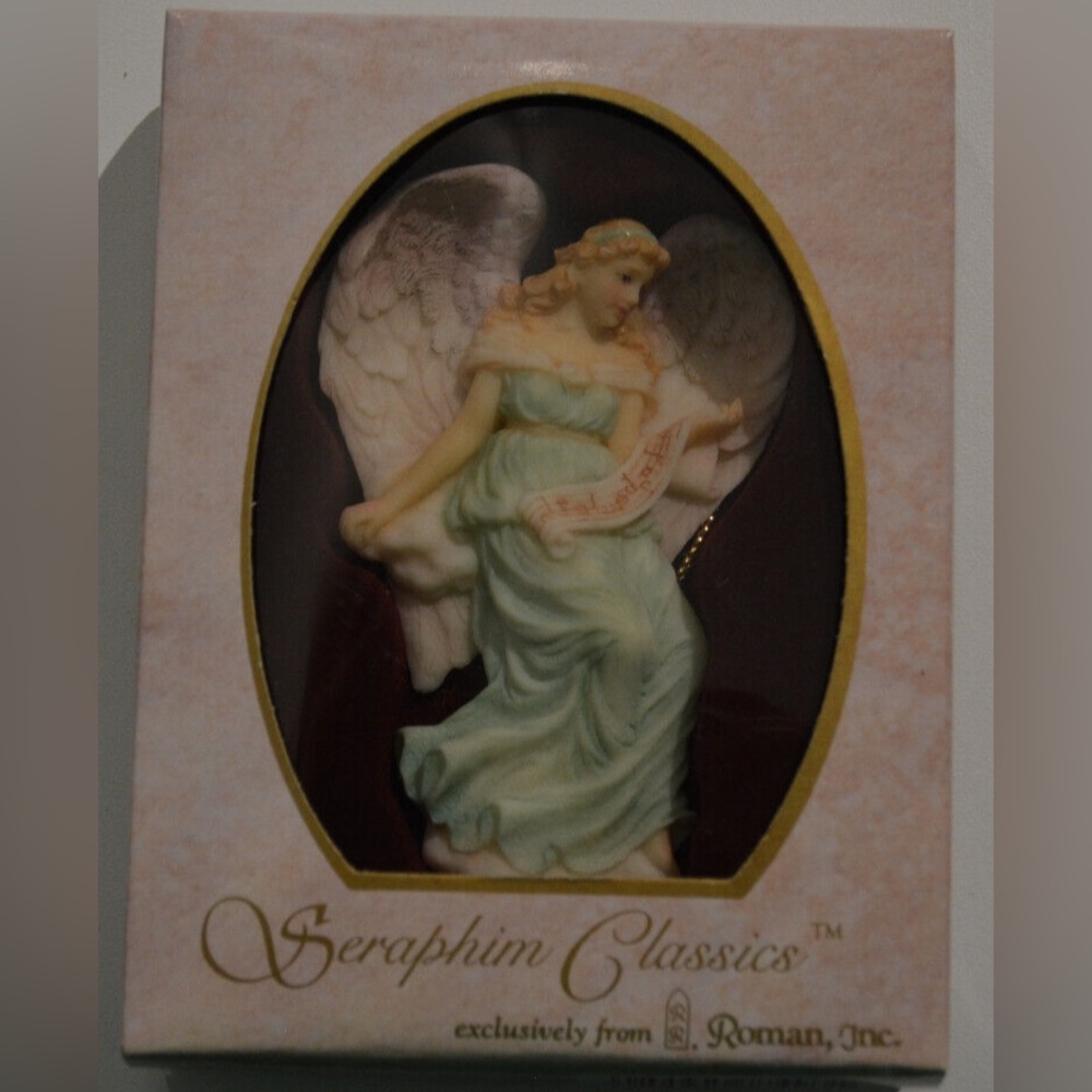 Vintage 1995 Seraphim Classics Angel Ornament 'Laurice' Wisdom's Child by Roman